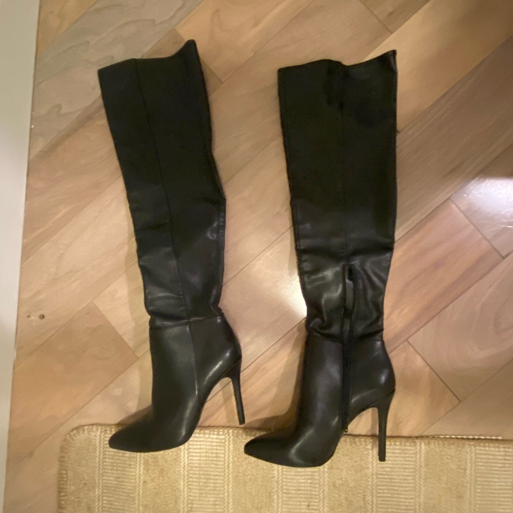 Black over the knee boots NWOT
